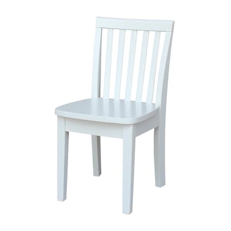 International Concepts Rectangle Set of 2 Mission Juvenile Chairs, 13 in W, 16 in L, 26 in H, Wood, White CC08-263P